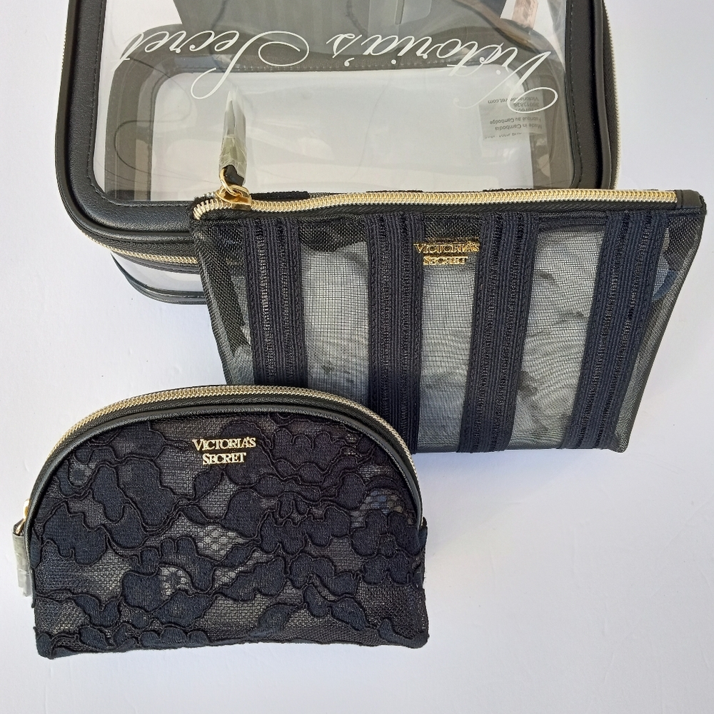 Victoria's secret 3pc cosmetic bag set!